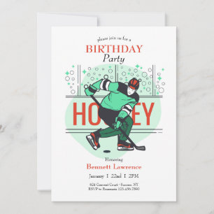 Hockey Birthday  Invitation