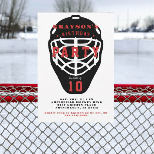 Hockey Birthday Party Invitation