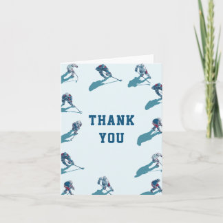 Hockey Birthday Thank you Card