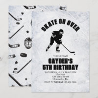 Hockey black and White Birthday
