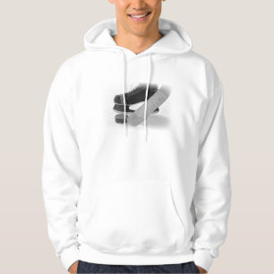 Hockey Black Skates Personalised Hoodie