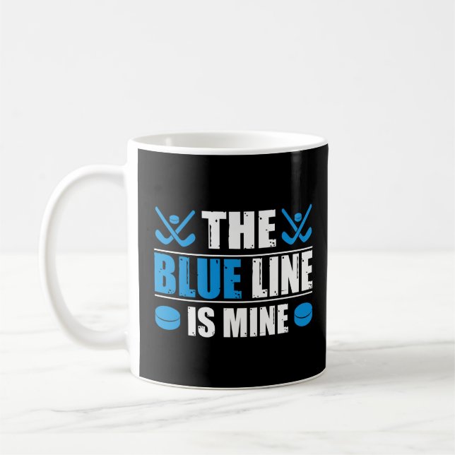 Hockey Blue Line Coffee Mug (Left)