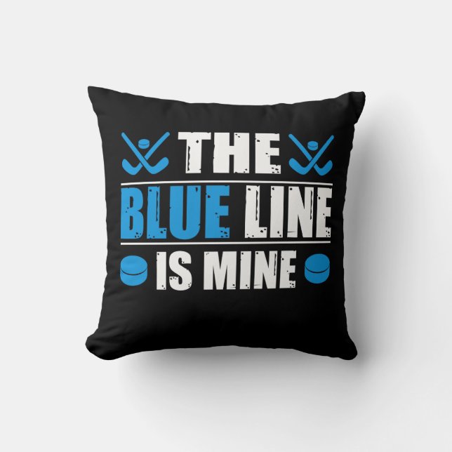 Hockey Blue Line  Cushion (Front)