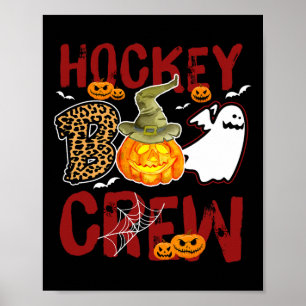 Hockey Boo Crew Halloween Players Coach Match  Poster