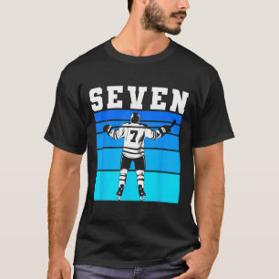Hockey Boy 7th Birthday Seven Ice Hockey Birthday T-Shirt