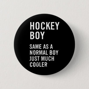 Hockey Boy Definition Funny 6 Cm Round Badge