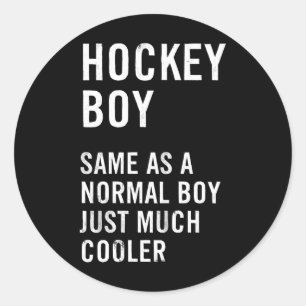 Hockey Boy Definition Funny Classic Round Sticker