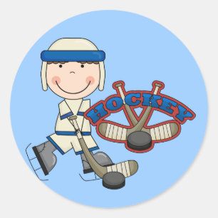 HOCKEY - Boy Tshirts and Gifts Classic Round Sticker