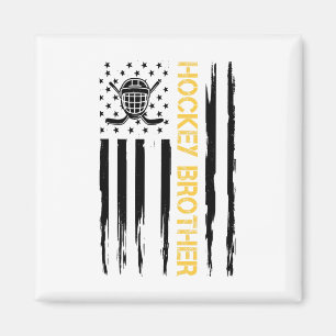 Hockey Brother Hockey Player Usa Flag Magnet