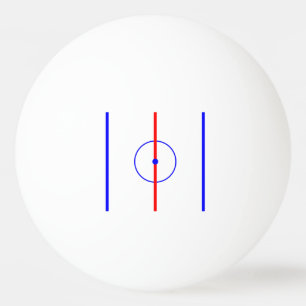Hockey Centre Ice & Blue Lines Ping Pong Ball