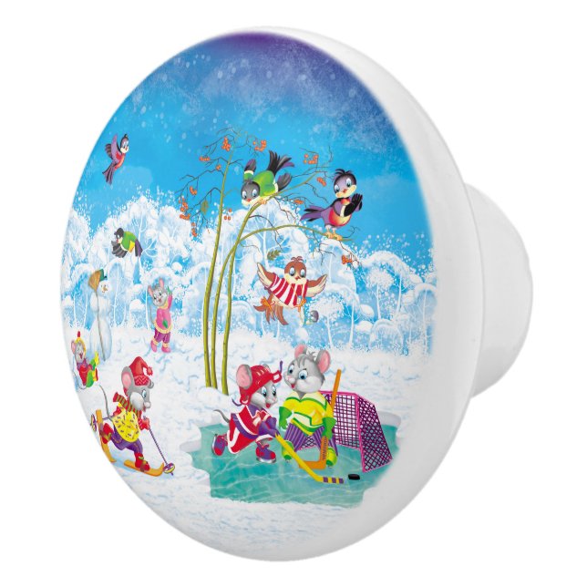 hockey ceramic knob (Right)