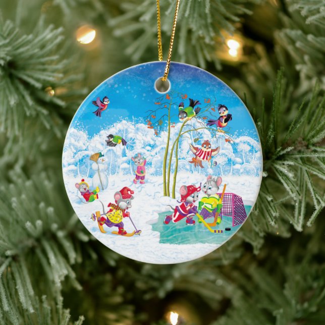 hockey ceramic ornament (Tree)