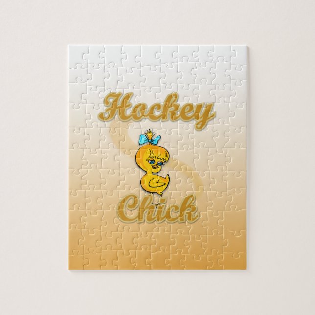 Hockey Chick Jigsaw Puzzle (Vertical)