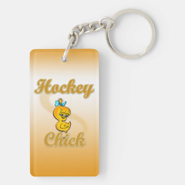 Hockey Chick Key Ring (Back)