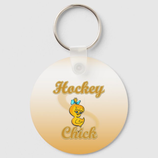 Hockey Chick Key Ring (Front)