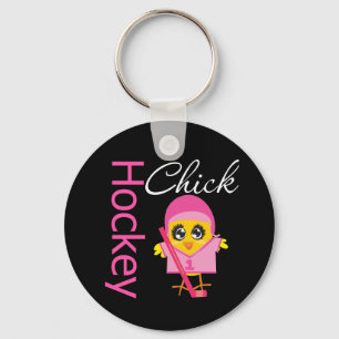 Hockey Chick Key Ring