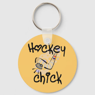 Hockey Chick Tshirts and Gifts Key Ring