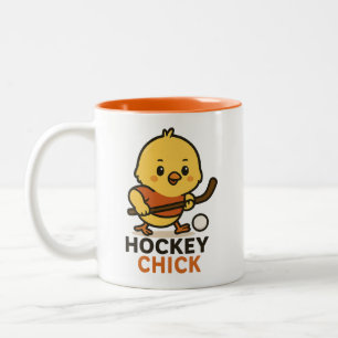 Hockey Chick Two-Tone Coffee Mug