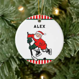 Hockey Christmas Collectable Ceramic Ornament