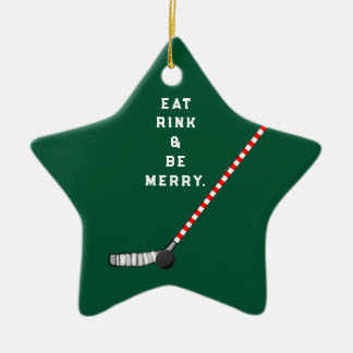 Hockey Christmas Collectable Ceramic Ornament