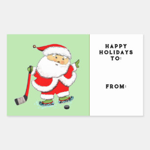 Hockey Christmas Holiday Gift Tags