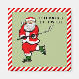 Hockey Christmas Stocking Stuffers Magnet