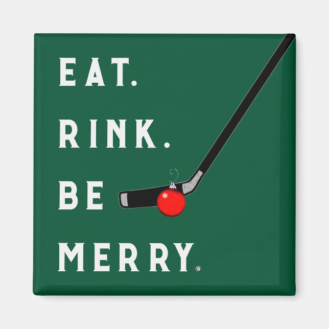 Hockey Christmas Stocking Stuffers Magnet (Front)