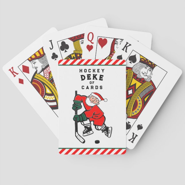 Hockey Christmas Stocking Stuffers Playing Cards (Back)