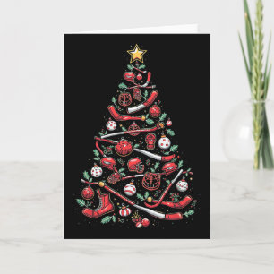 Hockey Christmas Tree Card