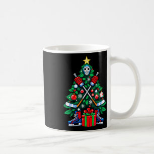 Hockey Christmas Tree Xmas New Year Hockey Player Coffee Mug