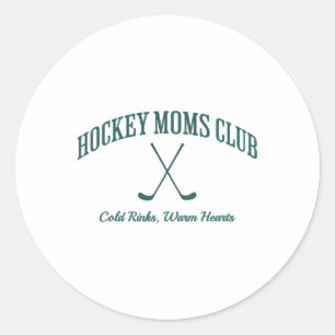 Hockey Club Player Support Hockey Mom  Classic Round Sticker