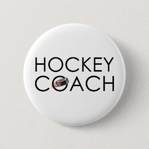 Hockey Coach 6 Cm Round Badge