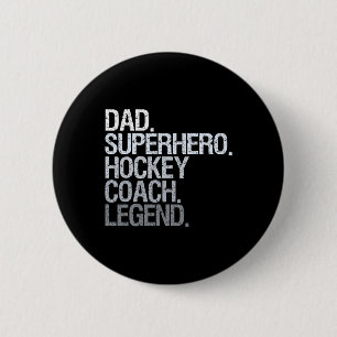 Hockey Coach 6 Cm Round Badge