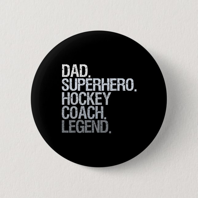 Hockey Coach  6 Cm Round Badge (Front)