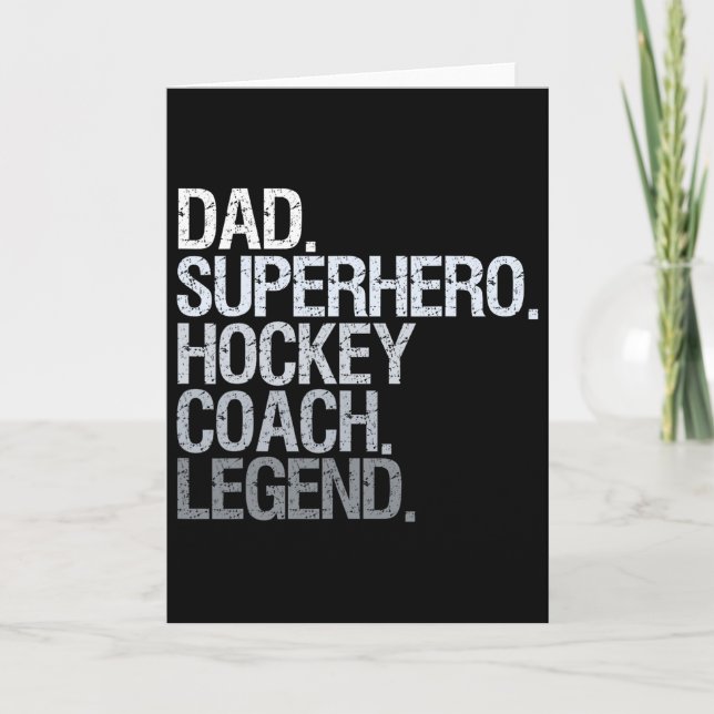 Hockey Coach  Card (Front)