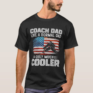 Hockey Coach Dad Hockey Goalie USA Flag Pullover H