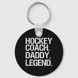 Hockey Coach Daddy Legend Ice Hockey Player Gift Key Ring