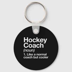 Hockey Coach Definition Sports Funny Trainer Instr Key Ring