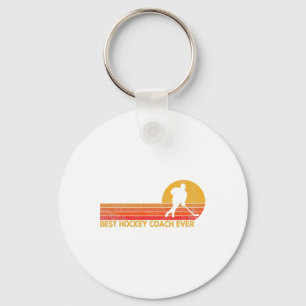 Hockey Coach Ever Ice Hockey Team Coach Retro Key Ring