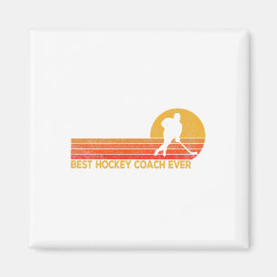 Hockey Coach Ever Ice Hockey Team Coach Retro Magnet