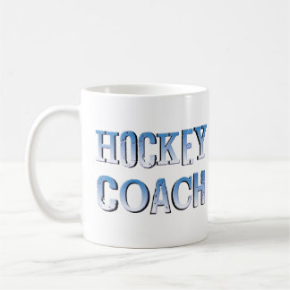 Hockey Coach Rough Blue Text Coffee Mug