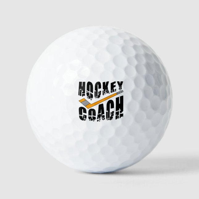 Hockey Coach Stick  Golf Balls (Front)