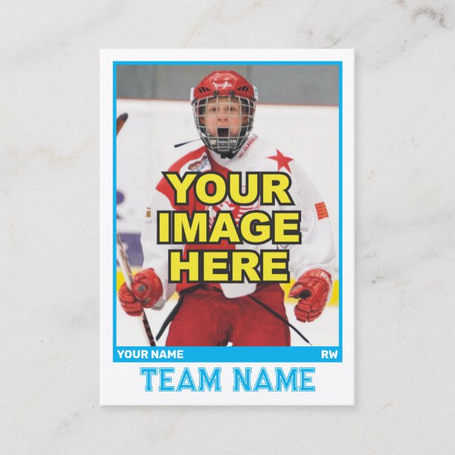 Hockey Collectable Trading Card | Ice Blue (Front)
