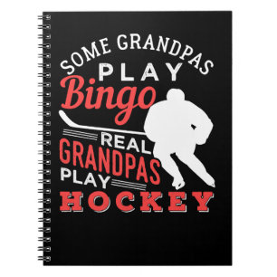Hockey Cool Hockey Playing Grandpa 367 player Notebook