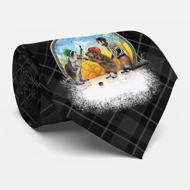 Hockey Critter Classic tie (Rolled)