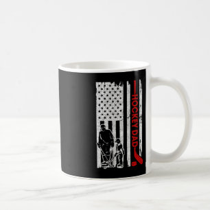 Hockey Dad American Flag Father's Day Gift for Hoc Coffee Mug