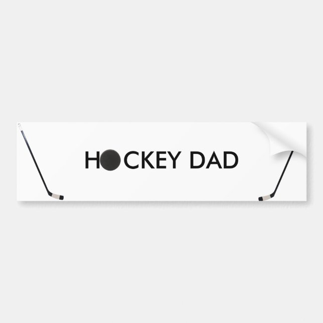 hockey dad bumper sticker (Front)
