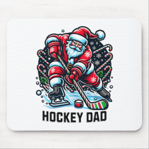 Hockey Dad Christmas And Sports And Holidays Funny Mouse Pad