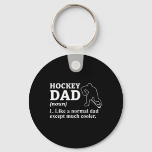 Hockey Dad Definition Funny Cool Sports Father Key Ring