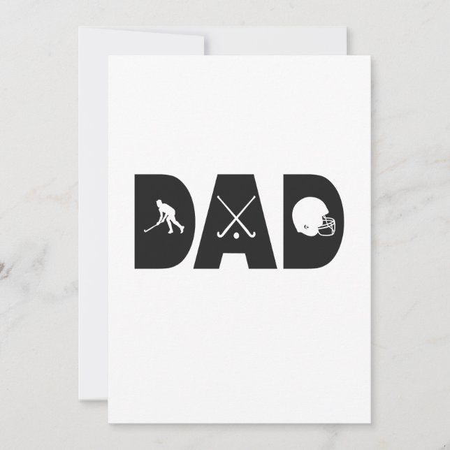 Hockey Dad Father's Day ice Hockey Player Gift  Invitation (Front)